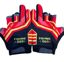 DSS fishing gloves red