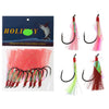 Flasher Beak Hooks 6/0 Qty 2 pink